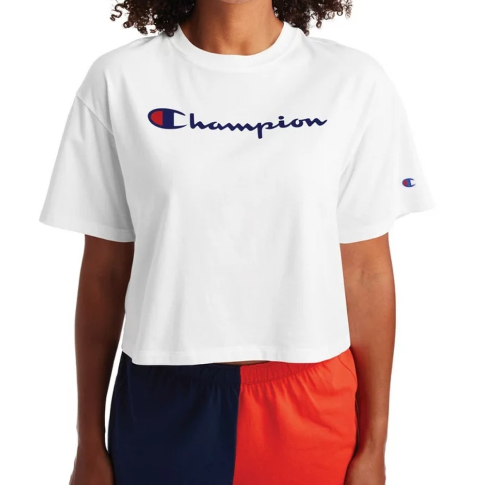 Champion crop logo tee